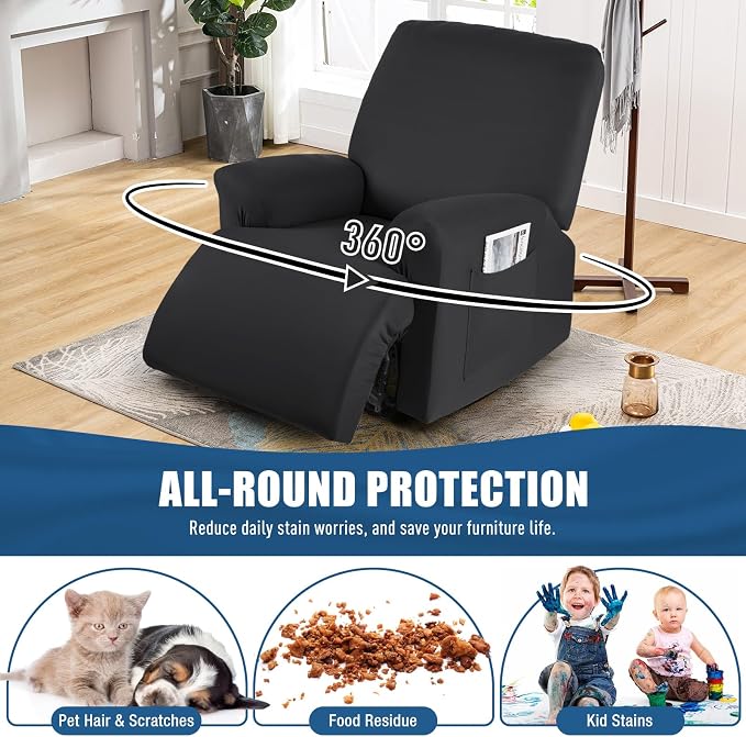TAOCOCO Stretch Recliner Couch Covers 3-Pieces Style Recliner Chair Covers - Image 5