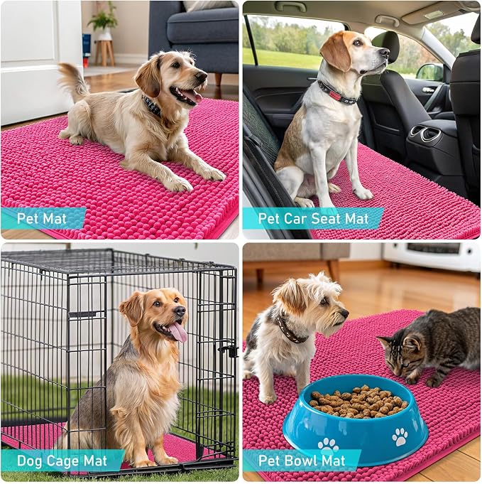 OLANLY Dog Door Mat for Muddy Paws 30x17, Absorbs Moisture and Dirt, Absorbent - Image 7