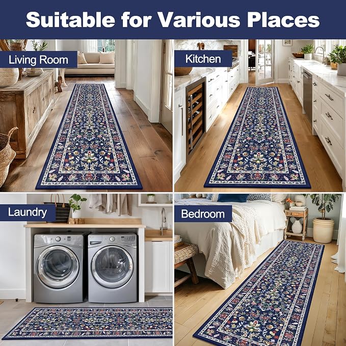 LOKHOM Washable Runner Rug, 2x8 Non-Slip Vintage Hallway Runner Rug - Image 7