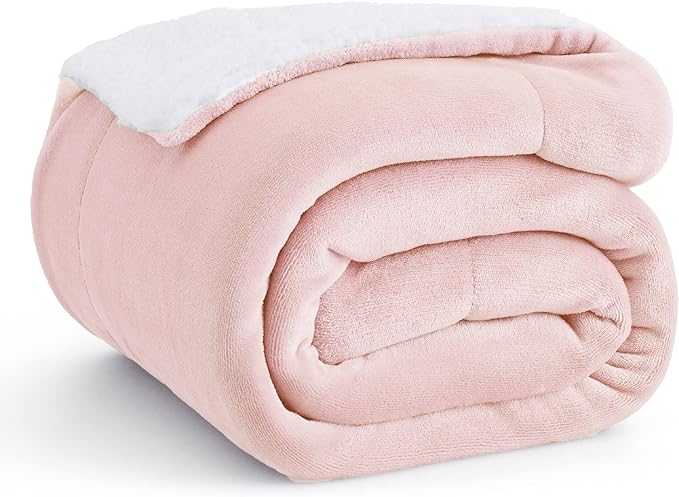 Bedsure GentleSoft Sherpa Fleece Twin Size Blanket by BEDSURE