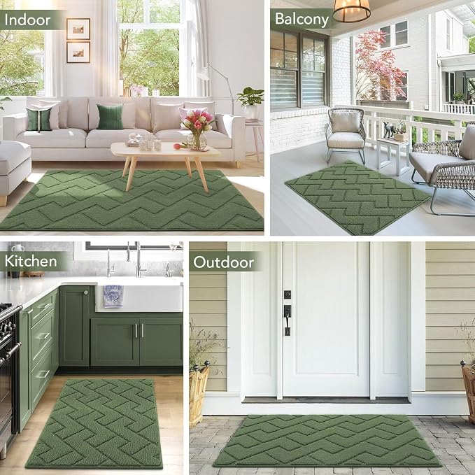 hicorfe Indoor Doormat, Front Back Door Mat Rubber Backing Non Slip Door Mats - Image 8