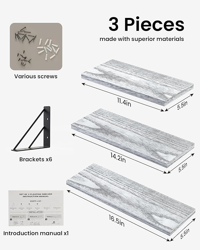 BAYKA Wall Shelves for Bedroom Decor, Floating Wall Shelves for Living Room - Image 10