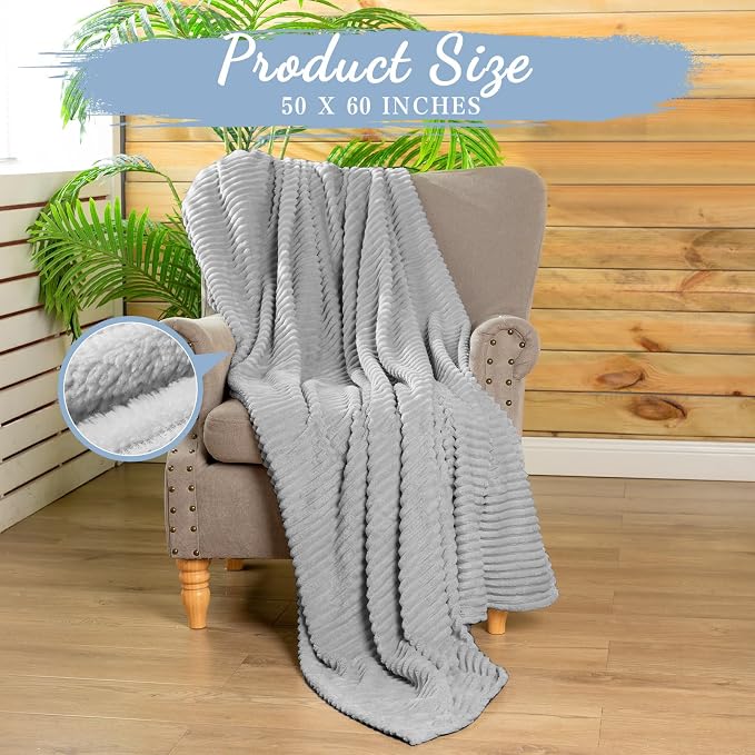 Buryeah 6 Pcs Flannel Throw Blanket Bulk 50 x 60 in Sleepover Blanket Outdoor - Image 2