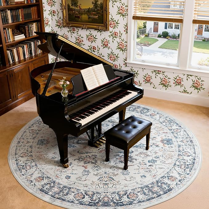 jinchan Round Rug 8ft Area Rug - Image 2