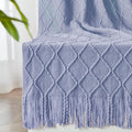 inhand Knitted Throw Blanket for Couch and Bed, Soft Living Room Home Decor by inhand