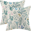 AEIOAE Spring Pillow Covers 18x18 Inch Set of 2, Seasonal Floral Outdoor by AEIOAE