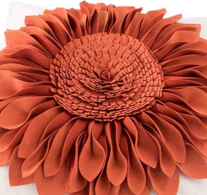 OiseauVoler Fall 3D Sunflower Throw Pillow Cover Decorative Handmade Pillowcase - Image 4