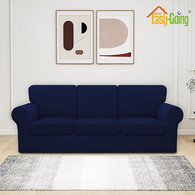 Easy-Going 7 Pieces Stretch Couch Cover Washable Sofa Cover Set - Image 2