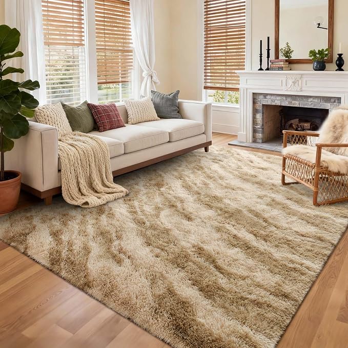 8x10 Ft Extra Large Shag Rugs for Living Room, Ultra Soft Fluffy Furry Area by Cuzwlovita