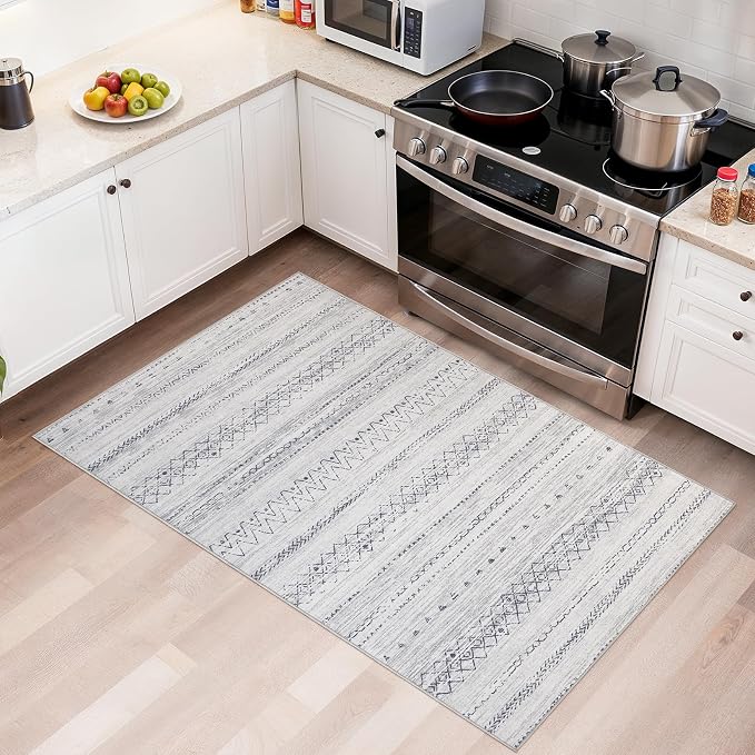 cotiled 3x5 Area Rug Living Room: Washable Boho Rugs - Image 3