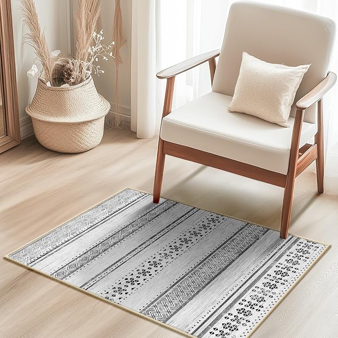BESTSWEETIE 2x3 Area Rugs for Living Room Washable Moroccan Farmhouse Neutral - Image 7