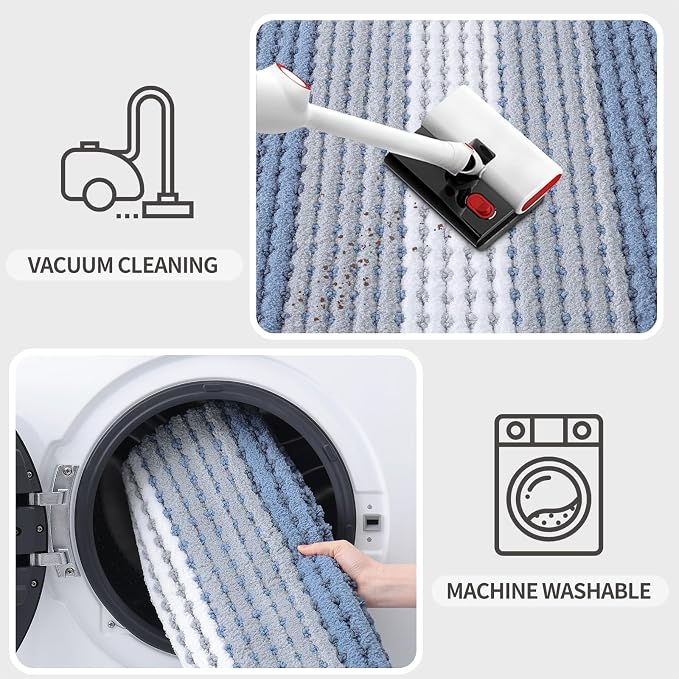 Kitinjoy Indoor Outdoor Door Mat, 30x17 Non-Slip Absorbent Dirt Trapper - Image 5