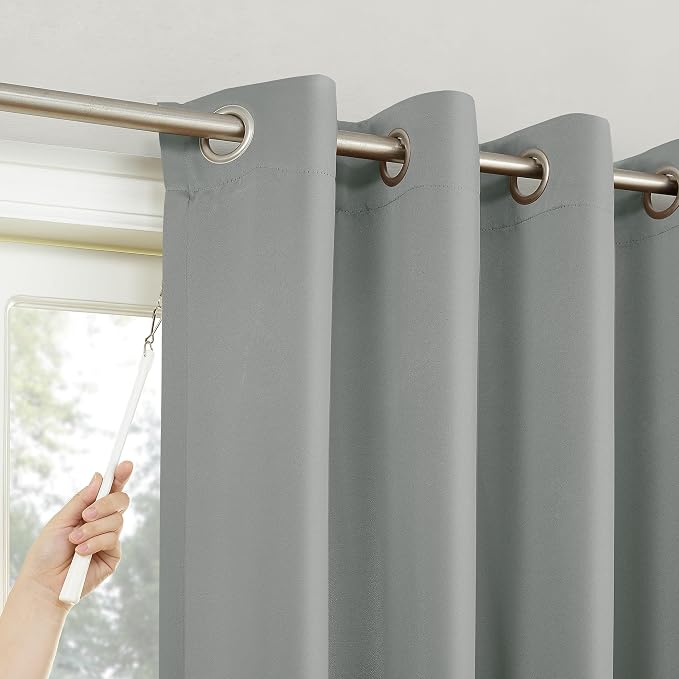 Sun Zero Easton Extra-Wide Blackout Grommet Sliding Patio Door Curtain Panel - Image 2