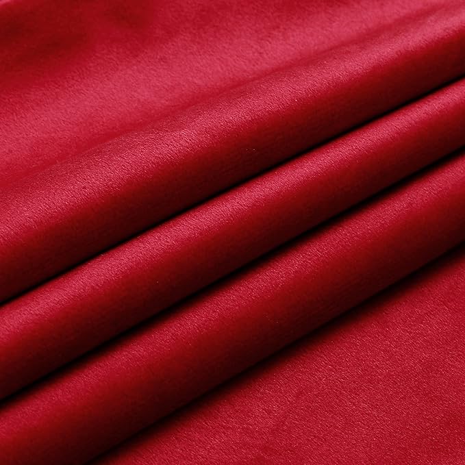 NiNi ALL Decorative Throw Pillow Covers Velvet 26x26 Inch Pack of 2 Red Cushion - Image 5