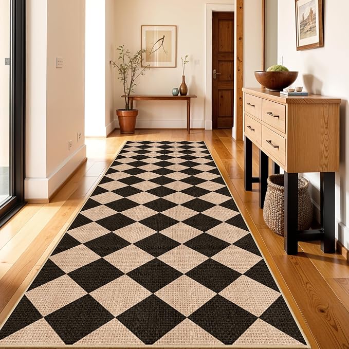 3x10 Runner Rug for Hallways: Washable Non Slip Kitchen Extra Long Jute Runners - Image 2