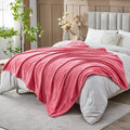 NEWCOSPLAY Super Soft King Blanket Coral Pink Premium Silky Flannel Fleece by NEWCOSPLAY