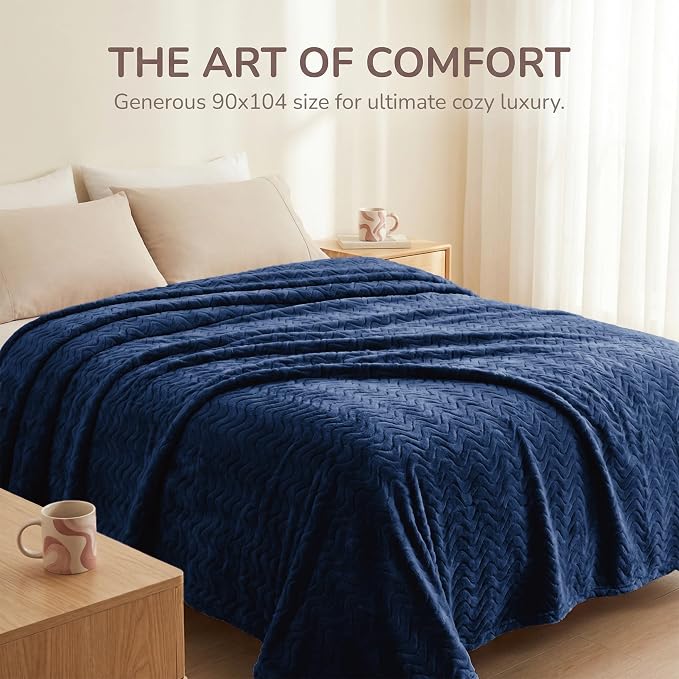 Exclusivo Mezcla Queen Blanket for Bed, Cozy Lightweight Fleece Blankets for - Image 2