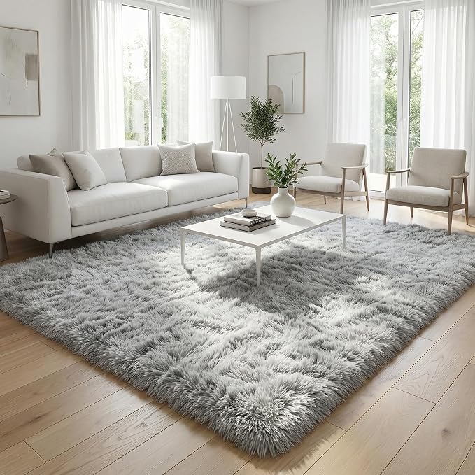 Merelax Modern Soft Fluffy Large Shaggy Rug - Image 3