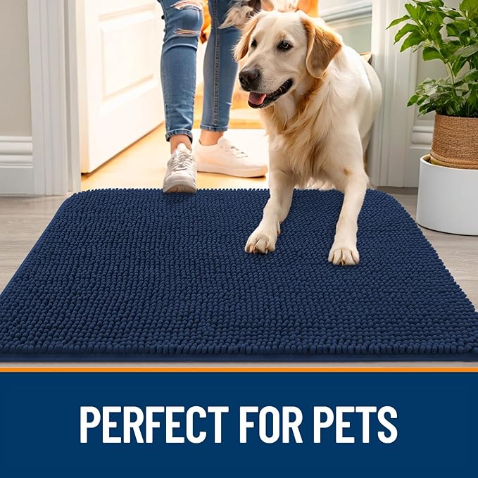 OLANLY Dog Door Mat for Muddy Paws 47x24, Absorbs Moisture and Dirt, Absorbent - Image 6