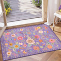RELEANY Floral Nursery 2x3 Area Rugs Washable Print Boho Cute Carpet Non Slip by RELEANY