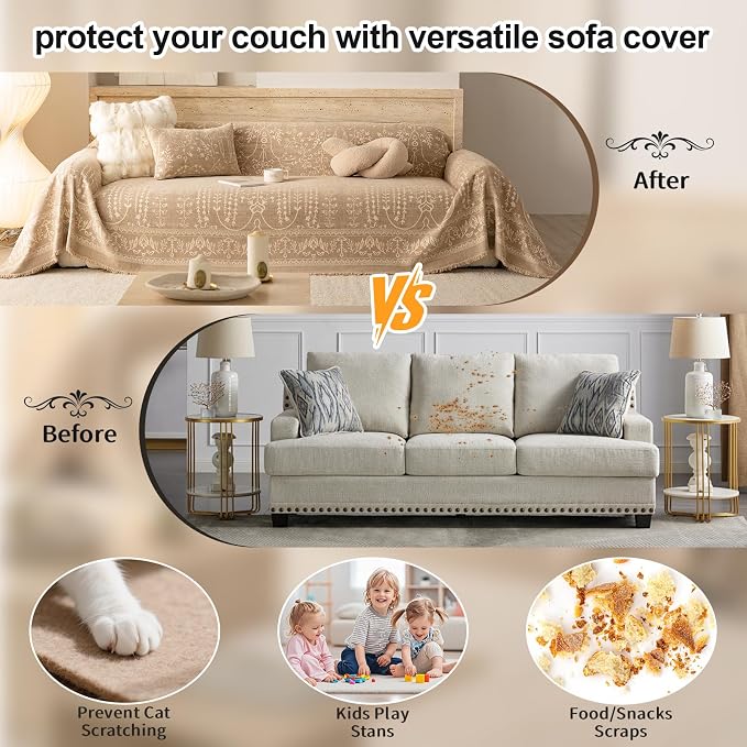ROOMLIFE Couch Cover Boho Sofa Covers - Image 2