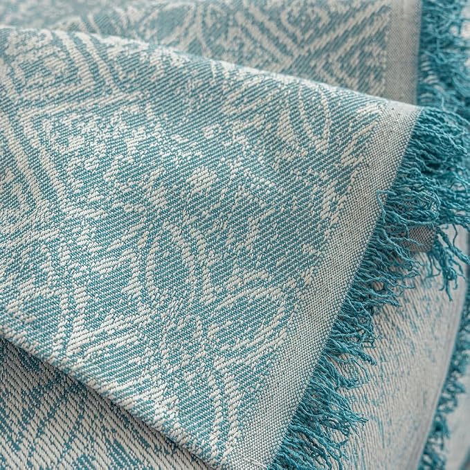 ROOMLIFE Blue Couch Cover Boho Sofa Covers - Image 9