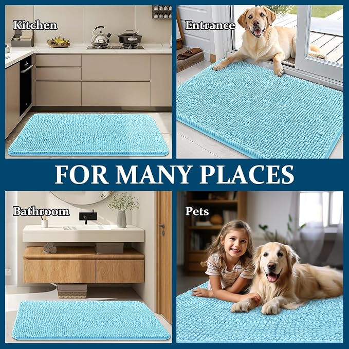 OLANLY Dog Door Mat for Muddy Paws 40x32, Absorbs Moisture and Dirt, Absorbent - Image 8