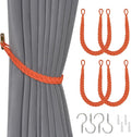 NICEEC 4 Pack Natural Cotton Rope Curtain Tiebacks Elegant Boho Style by NICEEC