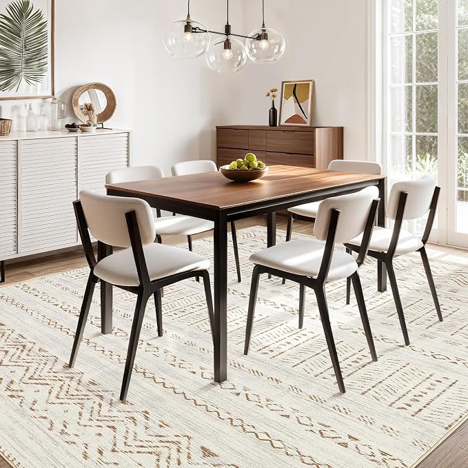cotiled 7x9 Area Rug Living Room: Washable Boho Rugs - Image 8