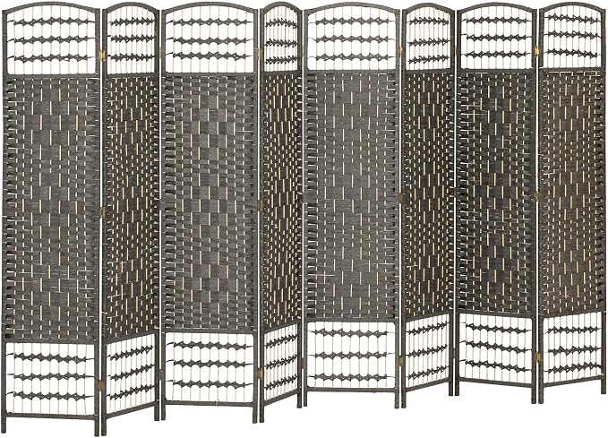 HOMCOM 8 Panel Room Divider, Folding Privacy Screen, 5.6' Room Separator by HOMCOM