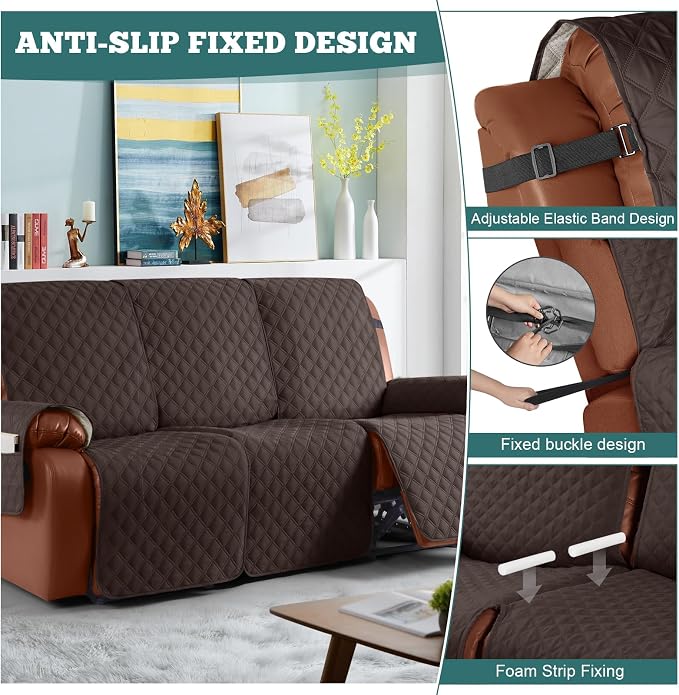 Ruaozz Waterproof Recliner Sofa Covers, Couch Covers - Image 6
