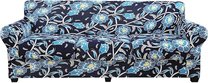 hyha Couch Cover, Floral Pattern, 4 Pieces, Sofa Slipcovers, by hyha