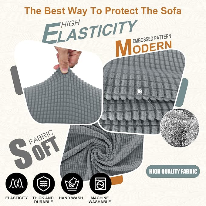 Stretch Couch Cover Washable Sofa Slipcover Furniture Protector - Image 6