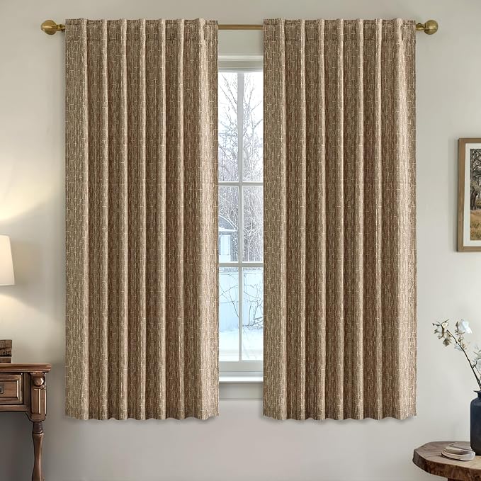 MIULEE Decorative Back Tab Linen Curtains - Image 2