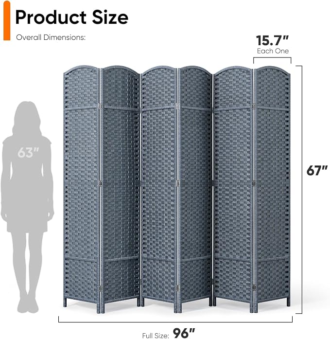 Outdoor Privacy Screen, Folding Room Divider Made of Fade Resistant - Image 4