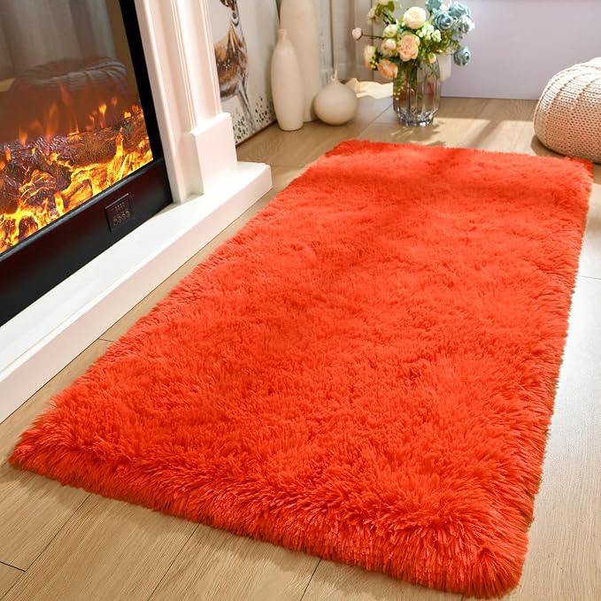 Merelax Fluffy Rug Shaggy Area Rug, Mini Fuzzy Plush Kids Bedside Rug, Soft by Merelax