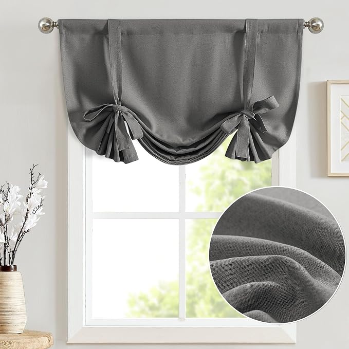 jinchan Tie Up Valance Curtains - Image 2