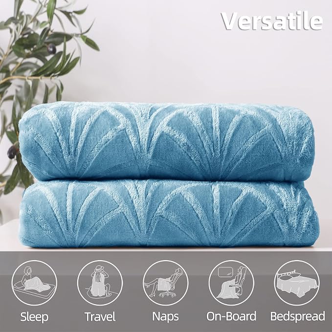 Whale Flotilla Flannel Fleece Queen Size Blanket - Image 7