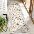 Vaukki Hallway Runner Rug, Floral Shaggy Soft Laundry Rug Runner, Non Slip by Vaukki