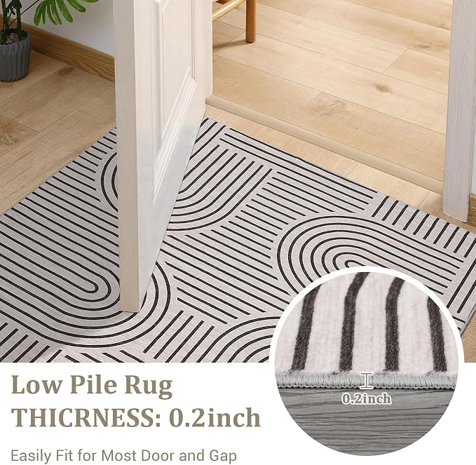 Washable Rug 4x6 Area Rugs for Living Room, Abstract Rug for Bedroom, Soft - Image 6