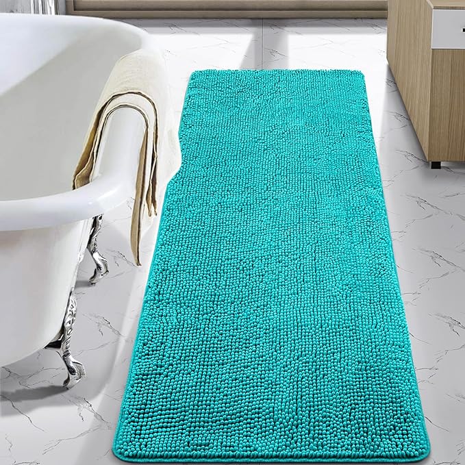 LOCHAS Luxury Bathroom Rug Shaggy Bath Mat 24 x 60 Inch, Washable Non Slip Bath by LOCHAS