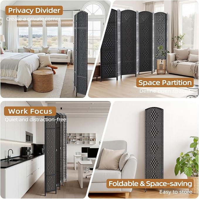 HALLYBEE Room Divider for Space Separation, Room Dividers and Folding Privacy - Image 7