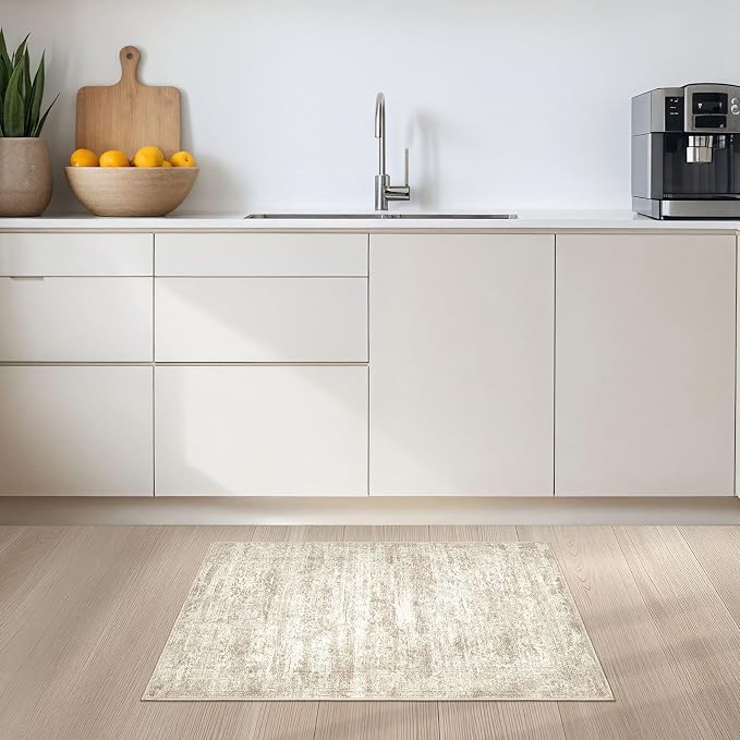 DMOYEST 2x3 Entryway Area Rug: Washable Neutral Modern Abstract Small Rug - Image 4