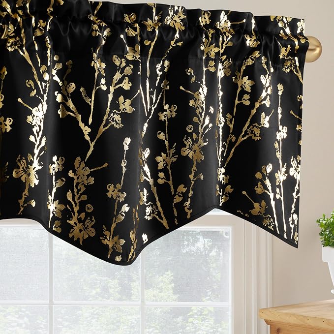 NICETOWN Blackout Floral Kitchen Valances - Image 2