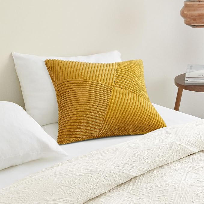 Topfinel Set of 2 Decorative Yellow Throw Pillow Covers 12x12 Inch, Soft - Image 5