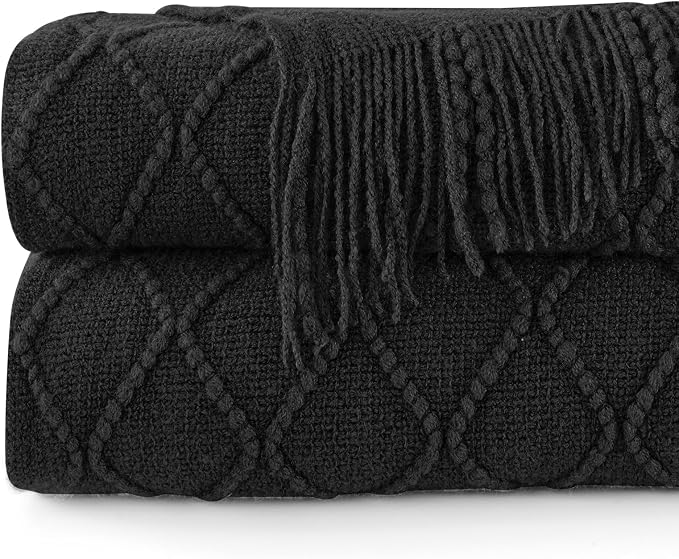 inhand Knitted Throw Blankets for Couch and Bed, Soft Cozy Knit Blanket - Image 7