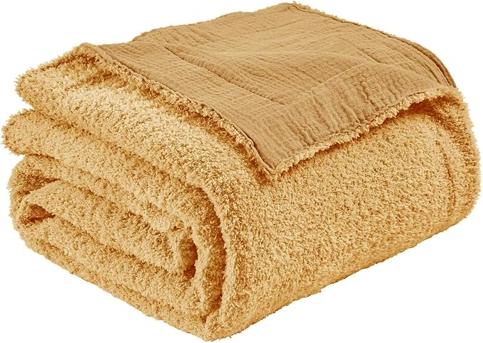 EMME Muslin and Fleece Twin Blanket Reversible by EMME