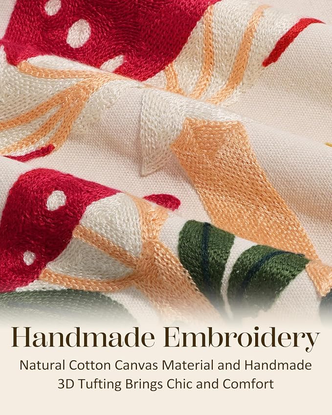 Embroidered Throw Pillow Cover 20x20 Inch - Image 2