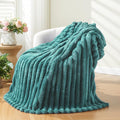 NEWCOSPLAY Super Soft Throw Blanket Light Teal Premium Silky Flannel Fleece 3D by NEWCOSPLAY