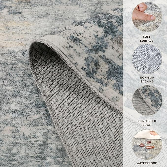 UERMEI 5ft Round Area Rug Living Room Rugs - Image 5